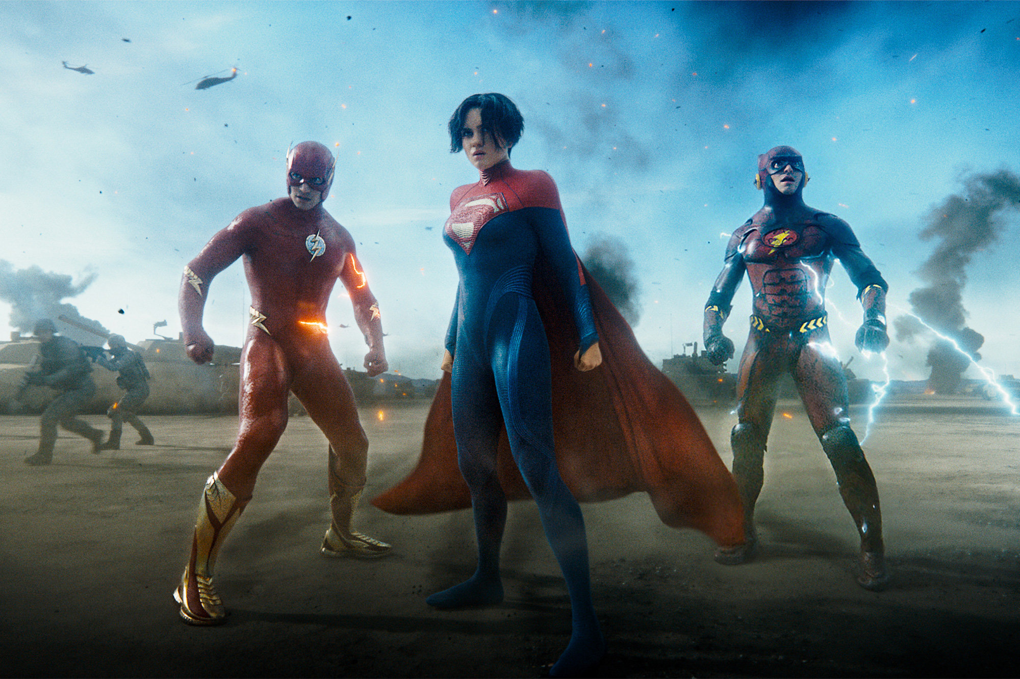 Liga da Justiça  Uniforme final do Flash no filme ainda é mantido